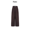 fano_Breathable_Pure_Cotton_Straight_Leg_Natural_Waist_Women_Brown_Sweatpants_MISSTT