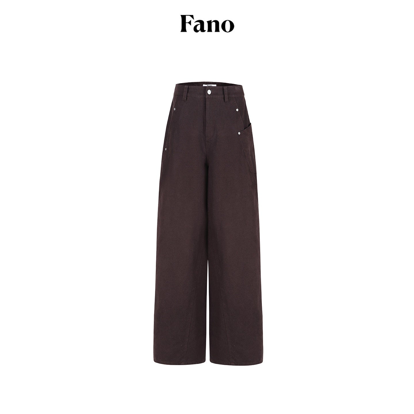 fano_Breathable_Pure_Cotton_Straight_Leg_Natural_Waist_Women_Brown_Sweatpants_MISSTT