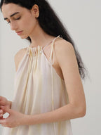 someone sometimes Original Mesh Patchwork Epaulette Loose Striped Women Halter Crop Tops