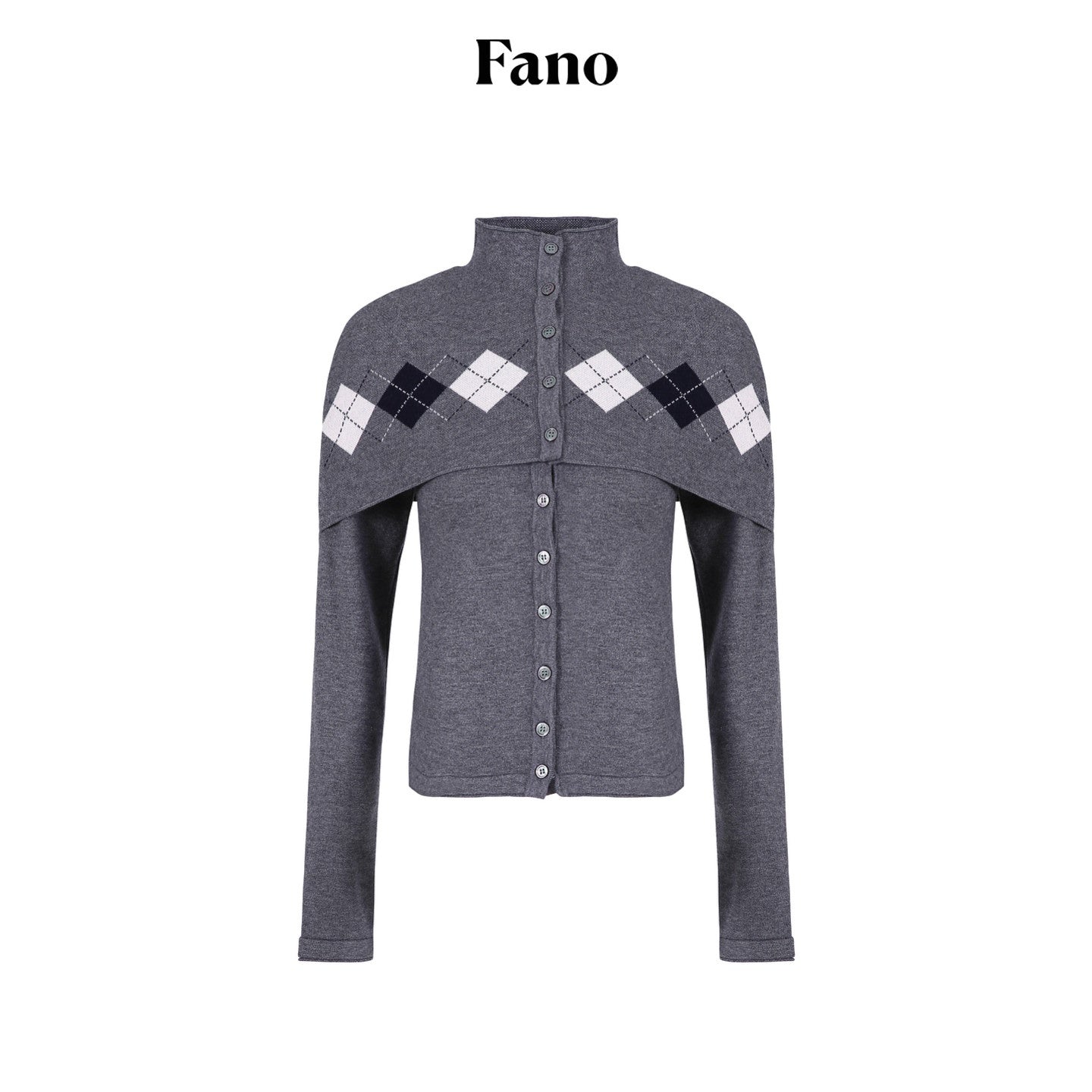 fano_Button_Front_Two_Piece_Knit_Crew_Neck_Long_Sleeve_Women_Office_Cardigans_MISSTT
