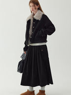 fano Detachable Padded Liner Casual Loose Women Pocket Poly Stretch Cropped Jackets