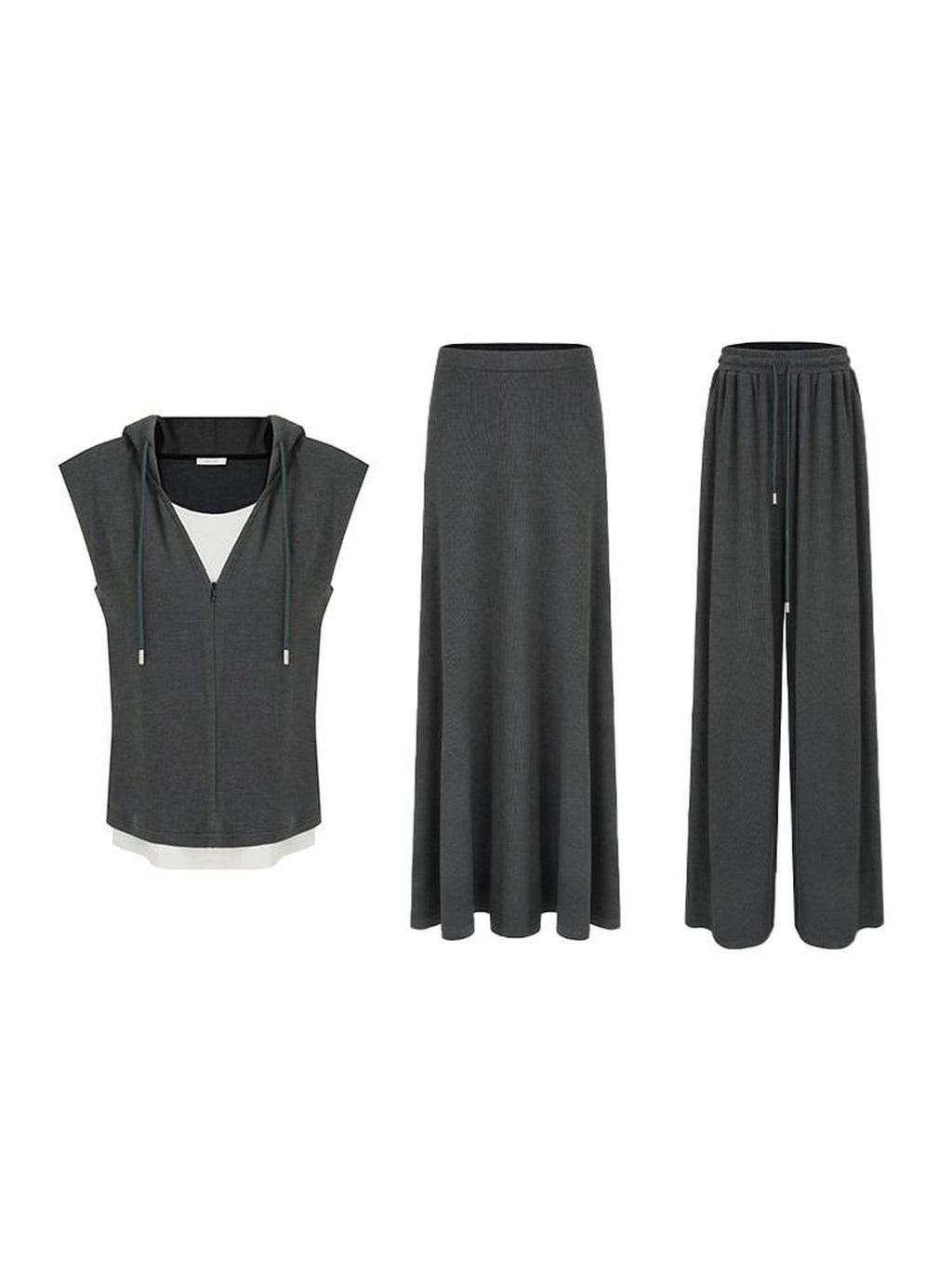 unspoken Soft Viscose Short Sleeve Hooded Casual Long Pants Top & Pants Sets