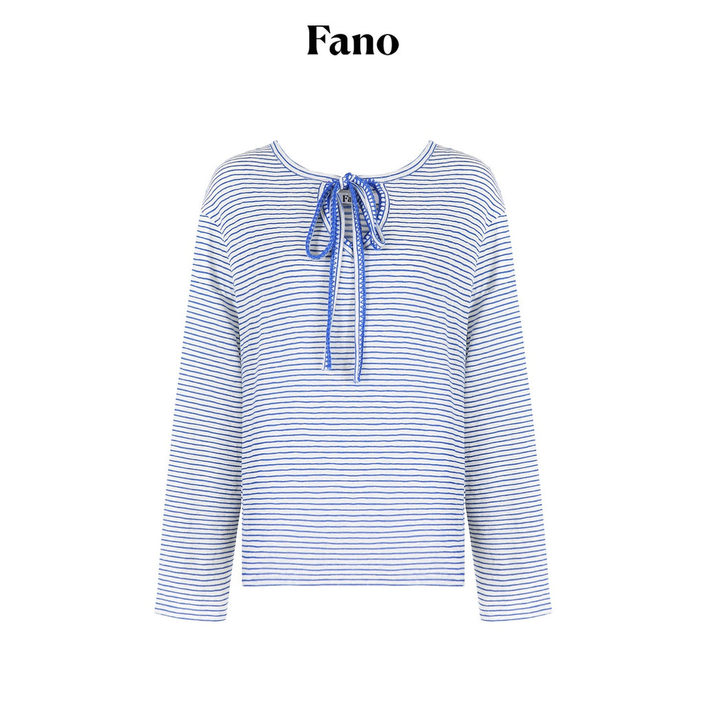 fano_Space_Cotton_Blue_White_Fine_Stripe_Office_Women_Long_Sleeve_T-Shirts_MISSTT