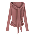 someone_sometimes_Soft_Lyocell_Wool_Blend_Office_Commuter_Women_Cherry_Pink_Long_Sleeve_T-Shirts_MISSTT