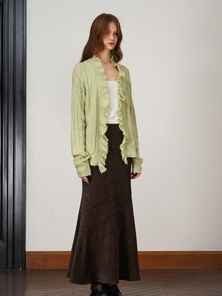 someonesometimes Stretch Mid Rise Slim Mermaid Hem Workwear Solid Polyester Women Midi Skirts