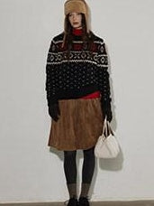 Lofi choose Flattering High Waist Ruched A Line Office Khaki Polyester Women Midi Skirts