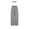 fano_High_Waist_Cotton_Pocket_Loose_Commuter_Ladies_Gray_Green_Wide_Leg_Pants_MISSTT