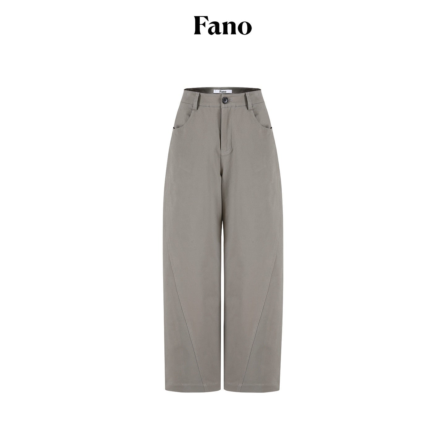 fano_High_Waist_Cotton_Pocket_Loose_Commuter_Ladies_Gray_Green_Wide_Leg_Pants_MISSTT