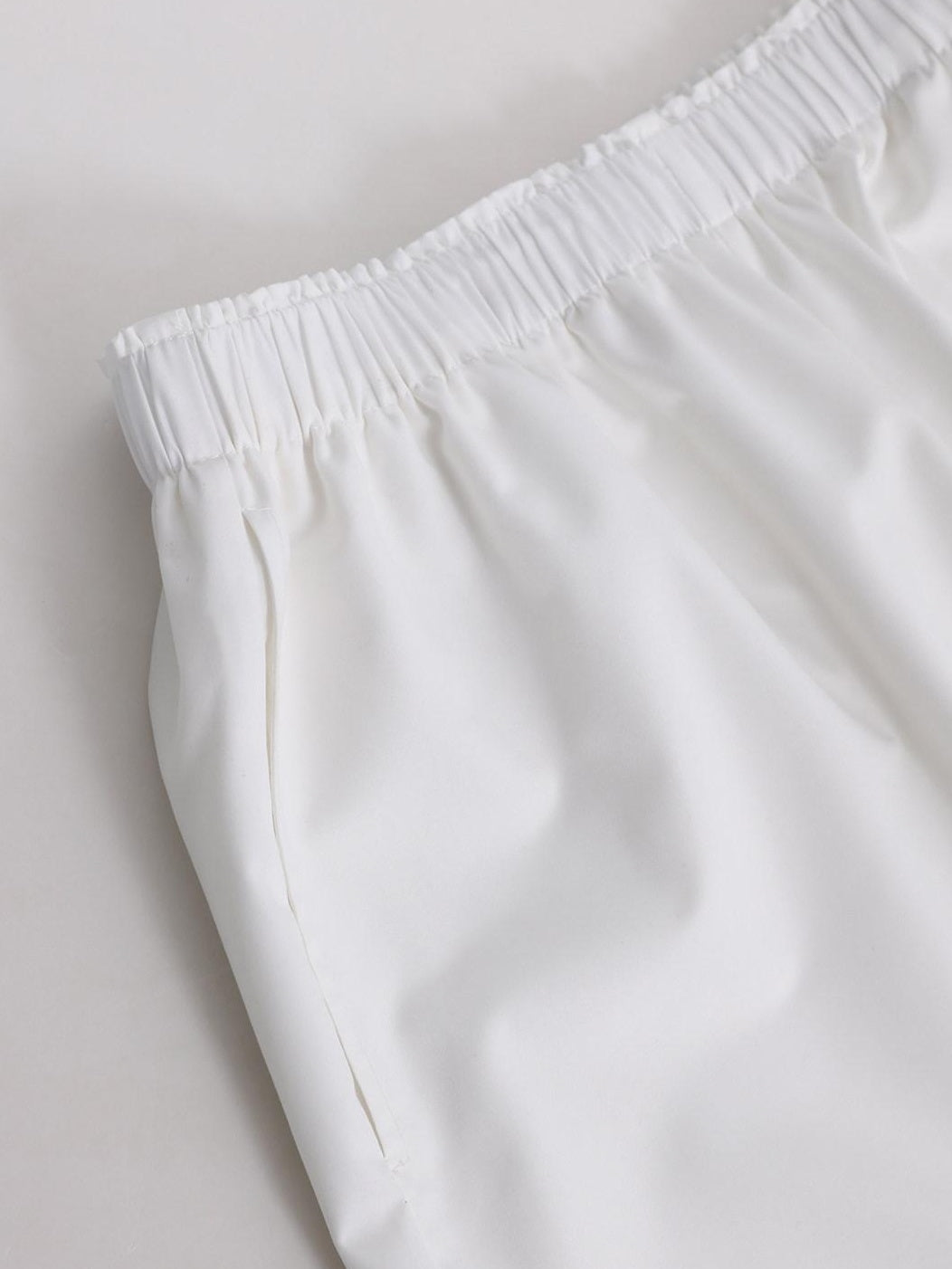 audreyyang Minimalist Wide Leg Elastic Natural Waist Women Polyester Straight Pants