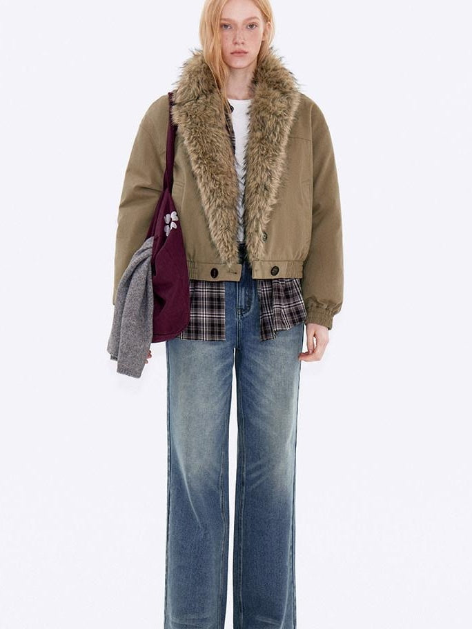 fano Shape Retaining Vintage Distressed Mid Rise Women Blue Straight Leg Jeans