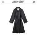 audreyyang_Detachable_Belt_Pure_Cotton_Loose_Long_Single_Breasted_Women_Black_Trench_Coats_MISSTT