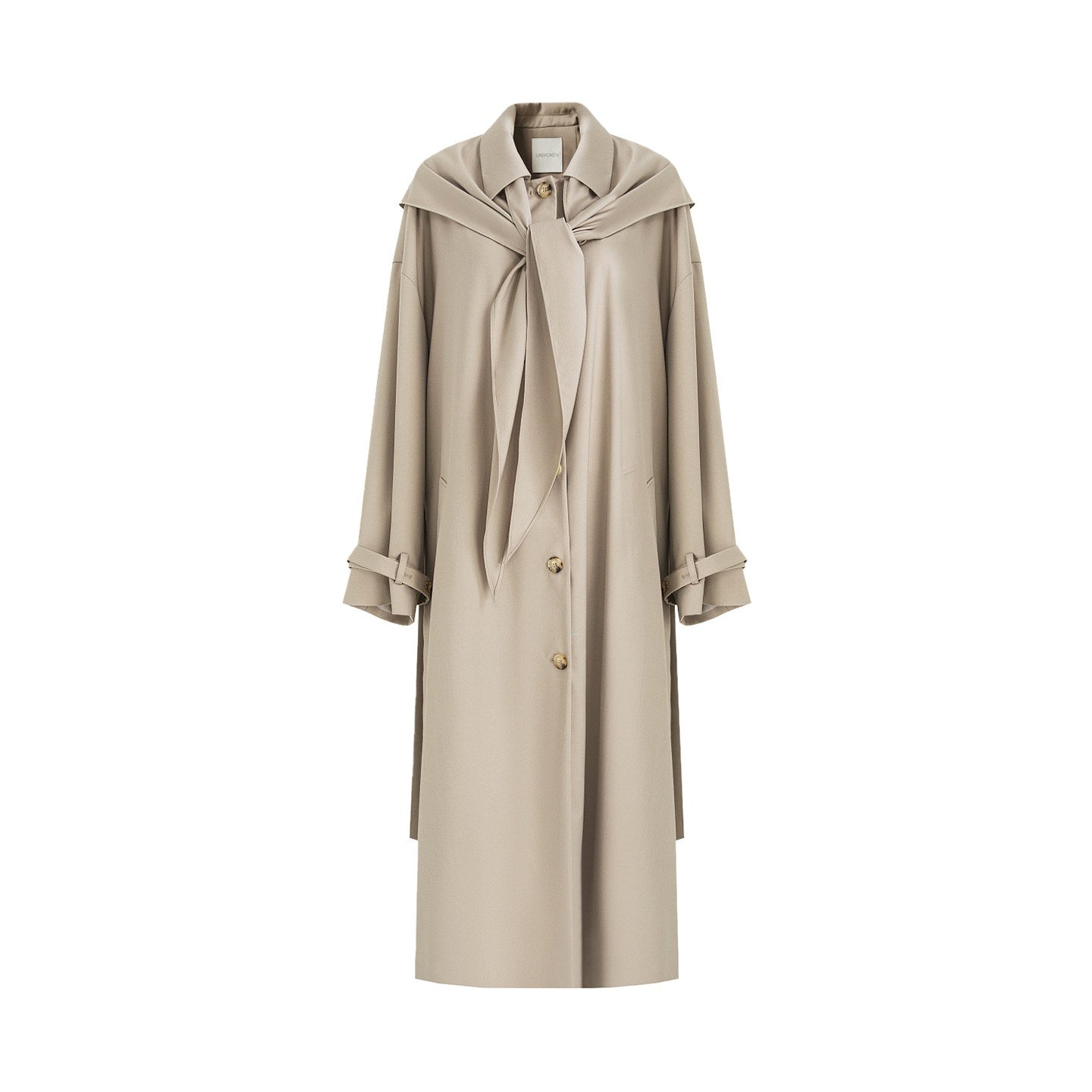 unspoken_Minimalist_Longline_Single_Breasted_Loose_Fit_Women_Beige_Trench_Coats_MISSTT