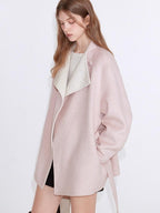 fano 68 Percent Wool Blend Korean Commuter Straight Fit Blazer Women Wool Coats