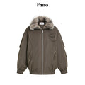 fano_High_Fill_White_Duck_Down_Warm_Straight_Fur_Collar_Women_Army_Green_Down_Jackets_MISSTT