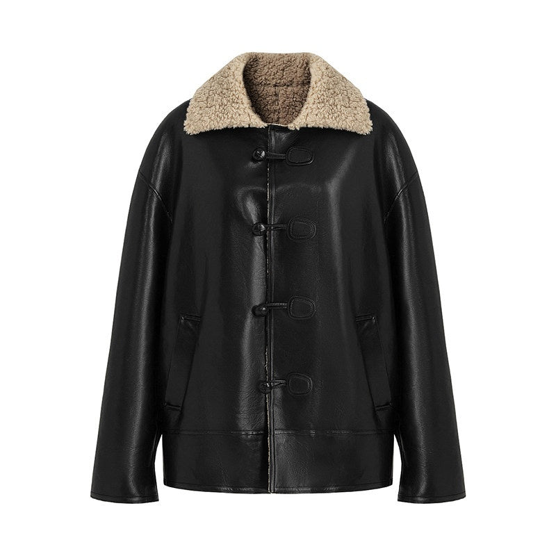 unspoken_Minimalist_Commuter_Loose_Fit_Longsleeve_Zip_Women_Black_Leather_Jackets_MISSTT