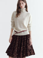 fano Cozy 100% Wool Turtleneck Casual Regular Fit Young Women Pullover Sweaters