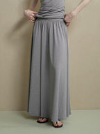 someonesometimes Slim Stretch Office Patchwork Two Piece Women Heather Gray Top & Skirt Sets