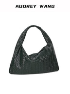 audreyyang Soft Square Textured Handheld Zipper Closure Chic For Women Everyday Tote Bags