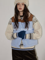 Lofi choose 90% White Duck Down Thick Patchwork Colorblock Commuter Women Puffer Vests