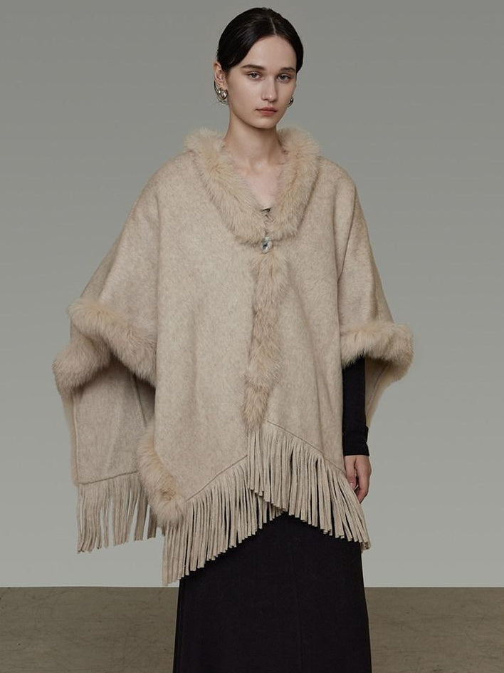unspoken Pure Wool V-neck Hidden Button Oversized Apricot Minimal Work Knitwear Cardigans