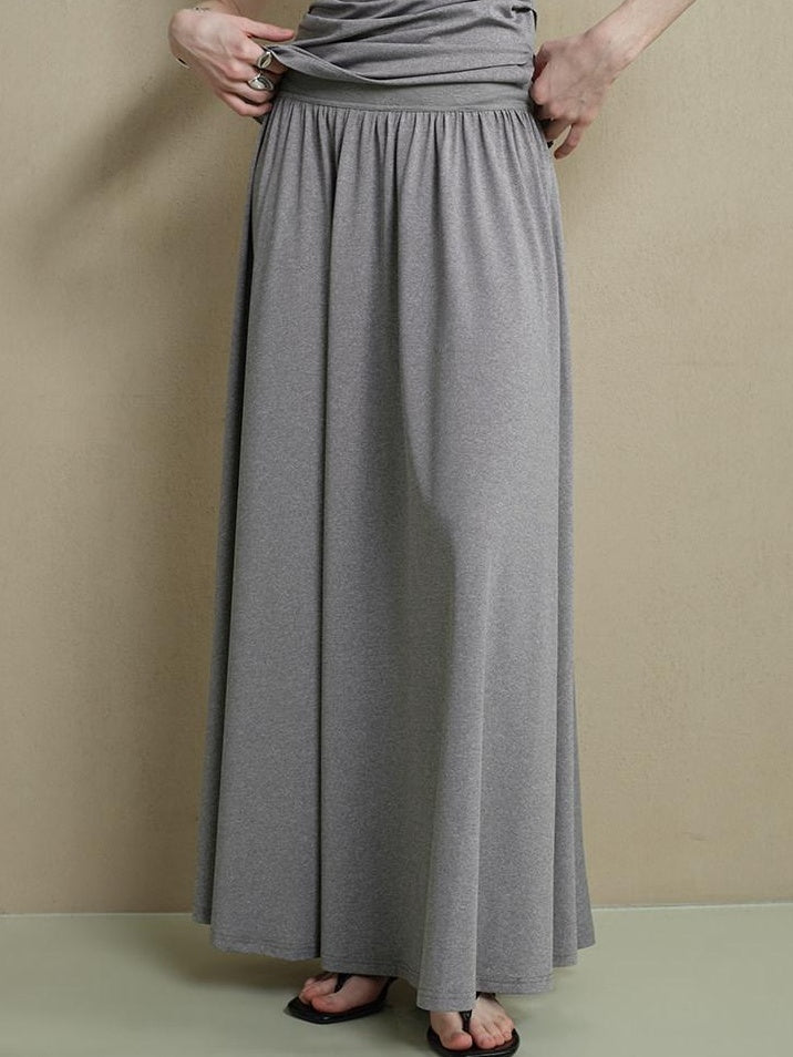 someonesometimes Slim Stretch Office Patchwork Two Piece Women Heather Gray Top & Skirt Sets