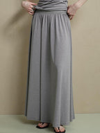 someonesometimes Slim Stretch Office Patchwork Two Piece Women Heather Gray Top & Skirt Sets