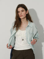 Lofi choose Pure Cotton Loose Fit Commuter Long Sleeve Collared Button Women Casual Shirts