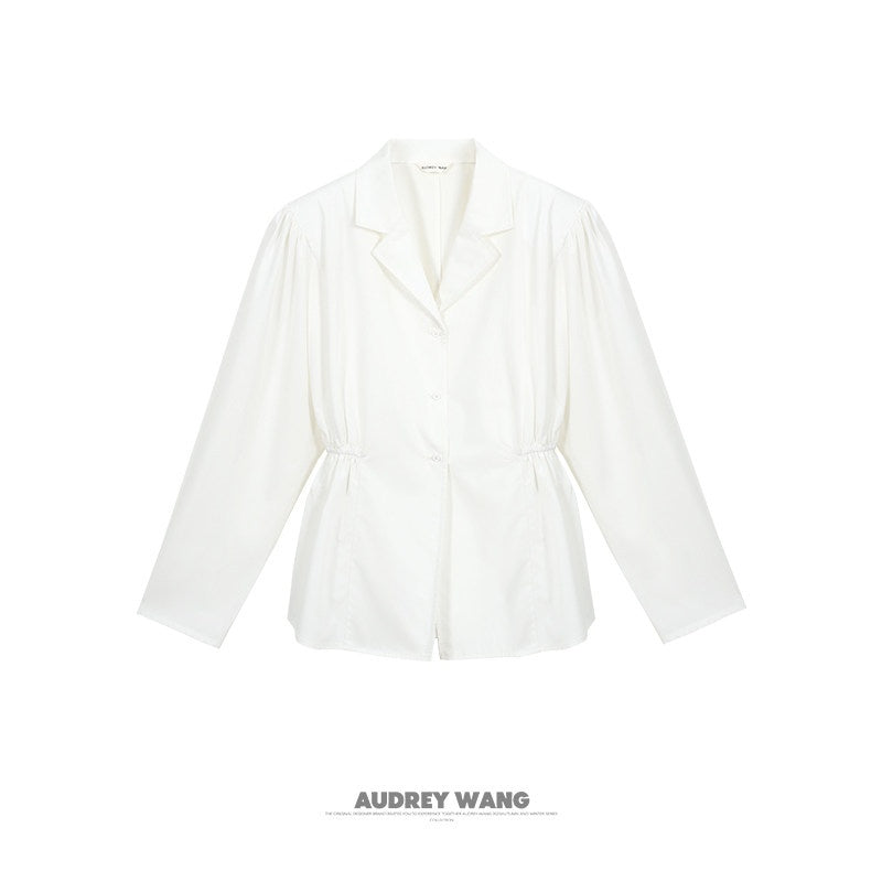audreyyang_Durable_Viscose_Slim_Waist_Casual_Lapel_Button_Long_Sleeve_Blouses_MISSTT