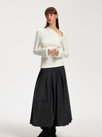 someone sometimes Elegant Office Pullover Regular Women Solid Cream Charcoal Knitwear Sweaters