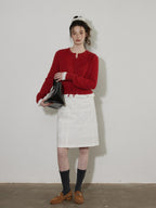 Lofi choose High Waist Loose Fit Office Ready Young Women Purple Blue White Midi Skirts