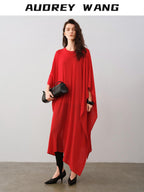 audreyyang Lyocell Wool Blend Loose Sleeveless Pullover Stirrup Leggings Top & Pants Sets