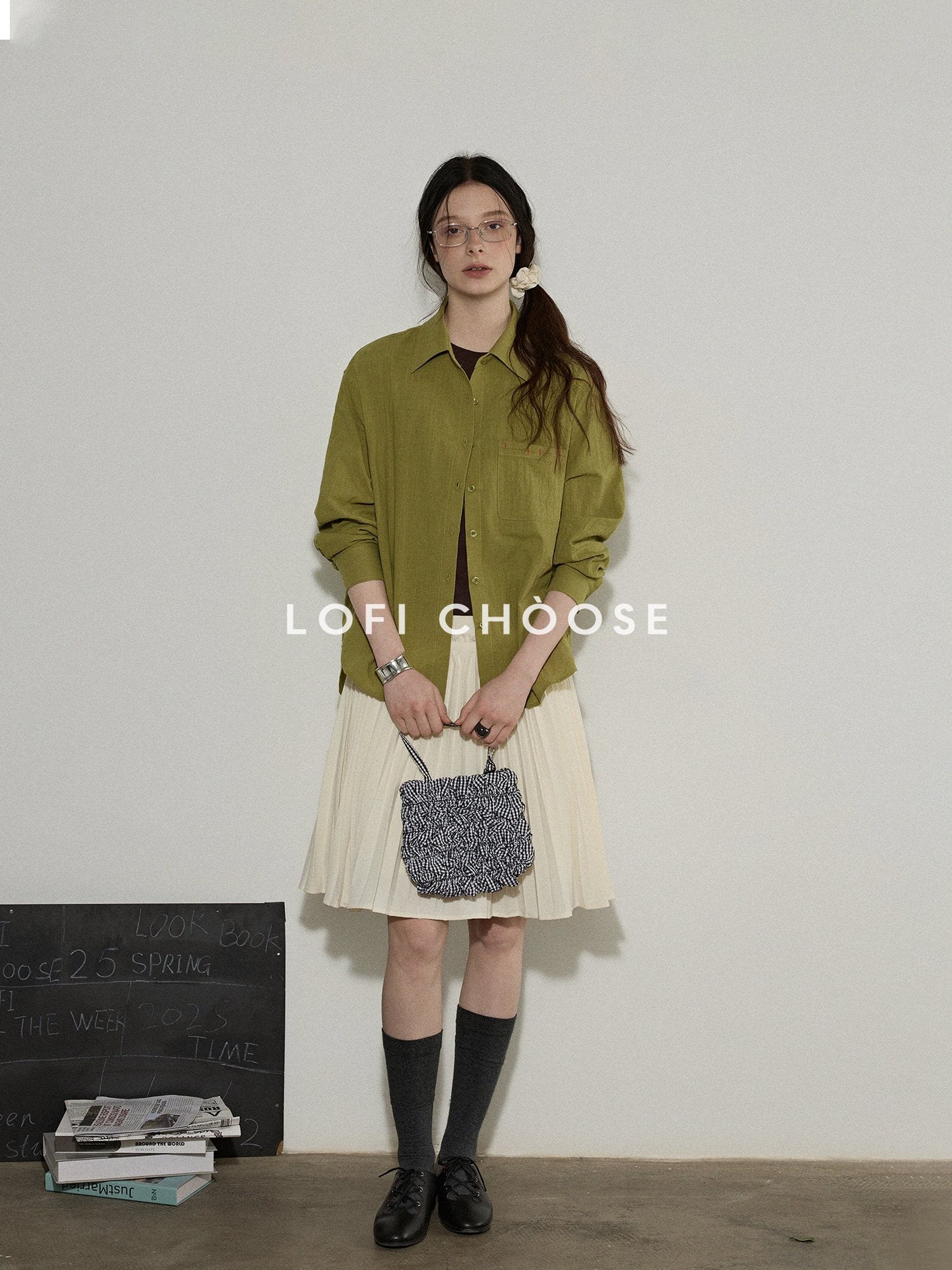Lofi choose Pure Cotton Loose Fit Commuter Long Sleeve Collared Button Women Casual Shirts