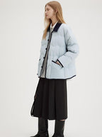 fano 90 Percent White Duck Down Minimal Commuter Straight Colorblock Down Jackets