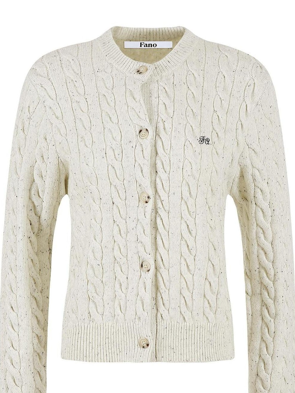 fano Thermal Embroidered Loose Fit Casual Women Long Sleeve Knit Cardigans
