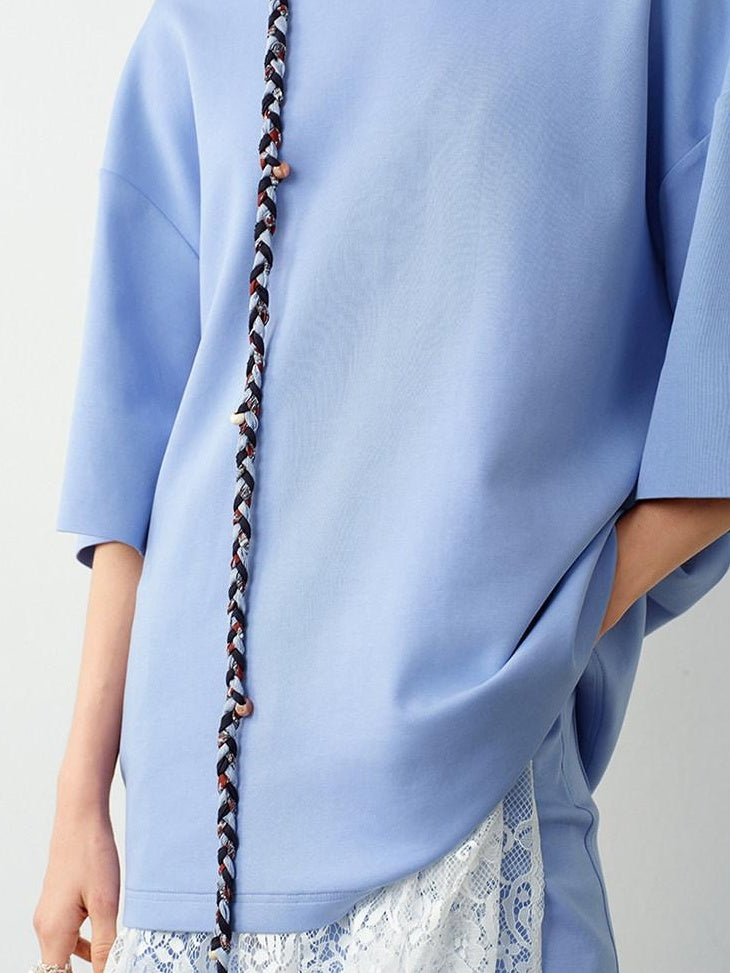 audreyyang Breathable Cotton Blend Minimalist Commuter Loose Fit Women Wide Leg Pants