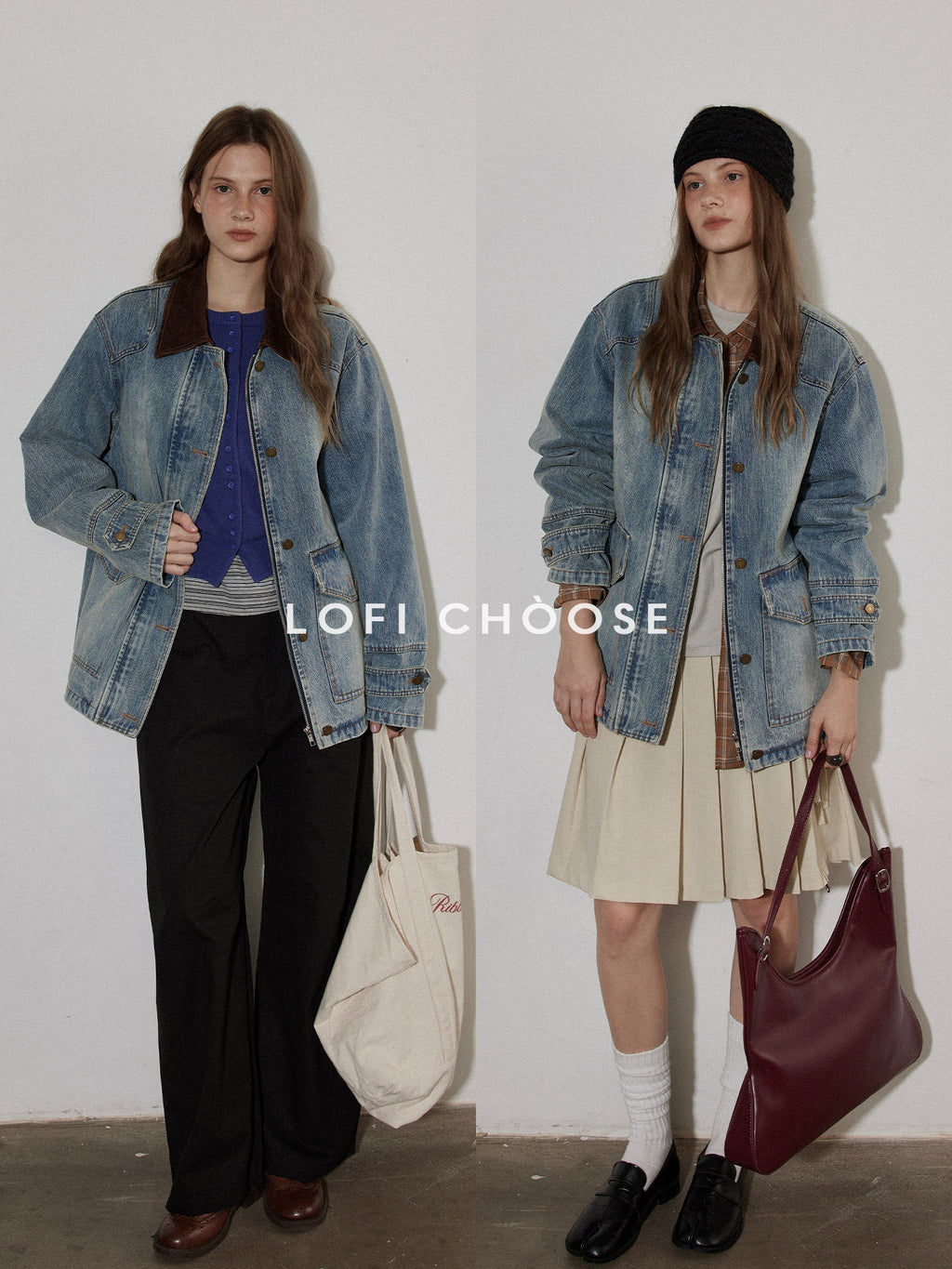 Lofi_choose_Cotton_Colorblock_Loose_Fit_Women_Button_Midlength_Blue_Denim_Jackets_MISSTT