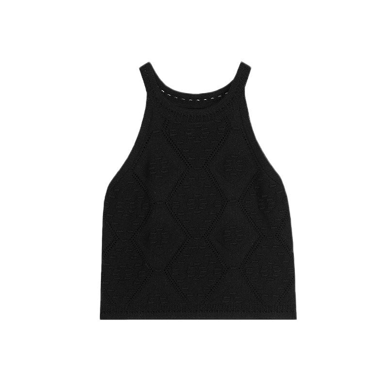 unspoken_Soft_Fine_Knit_Two_Piece_Minimalist_Women_Black_Layered_Knitwear_Cardigans_MISSTT