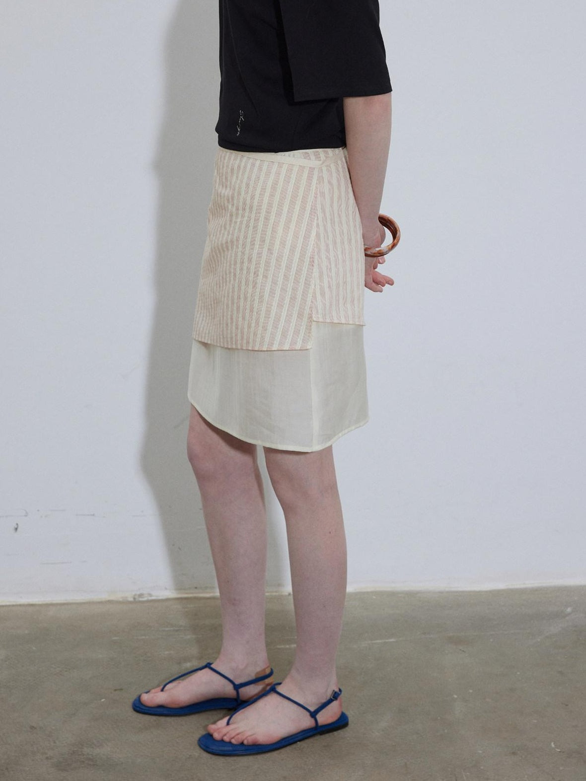 Lofi choose High Waist Flattering A Line Loose Fit Office Casual Pink Midi Skirts