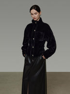 unspoken High Waist Textured H Line Straight Minimalist Workwear Black Midi Skirts