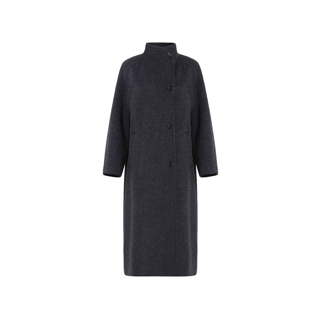 fano_Pure_Wool_Single_Breasted_Lapel_Midlength_Straight_Korean_Women_Gray_Wool_Coats_MISSTT