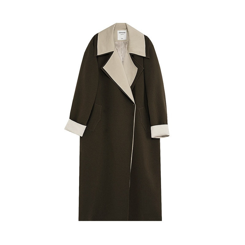 unspoken_Single_Breasted_Straight_Fit_Commuter_Artistic_Women_Dark_Grey_Green_Long_Coats_MISSTT