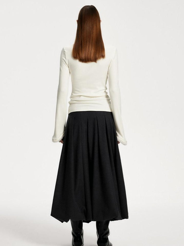 someone sometimes Elegant Office Pullover Regular Women Solid Cream Charcoal Knitwear Sweaters