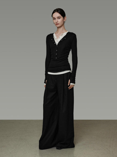 unspoken Breathable Skin Friendly Slim Fit Button Half Collar Women Knit Cardigans