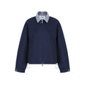 fano_Warm_Pure_Cotton_Relaxed_Faux_Two_Layer_Women_Daily_Navy_Striped_Cropped_Jackets_MISSTT