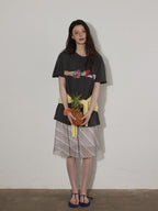 Lofi choose Breathable Loose Fit Commuter Crew Neck Text Print Short Sleeve T-Shirts