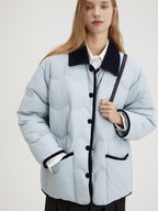 fano 90 Percent White Duck Down Minimal Commuter Straight Colorblock Down Jackets