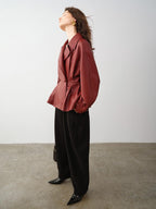 audreyyang Soft Poly Viscose Drape Casual Natural Waist Zip Fly Women Black Wide Leg Pants