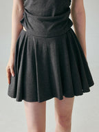 fano Chic V-neck Short Sleeve Two Piece Women Matching Set Top & Skirt Sets