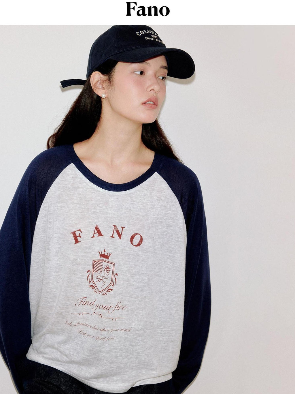fano Moisture Wicking Cross Print Korean Loose Raglan Lyocell Long Sleeve T-Shirts
