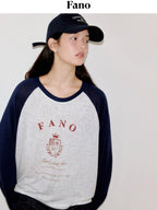 fano Moisture Wicking Cross Print Korean Loose Raglan Lyocell Long Sleeve T-Shirts